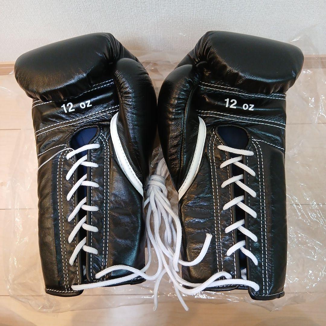 Winning ボクシンググローブ 12oz ブラックひも式