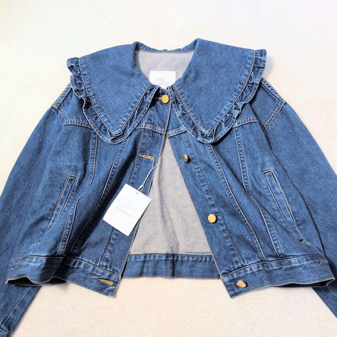 【タグ付】La Buoteque BonBon　デニムジャケット ビッグカラーＦ