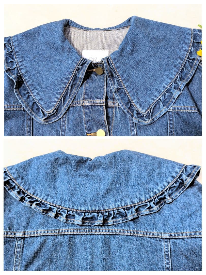 【タグ付】La Buoteque BonBon　デニムジャケット ビッグカラーＦ