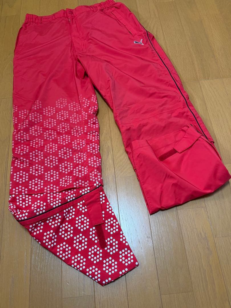 PUMA 赤 ドット柄 レインウェア上下 他 セット