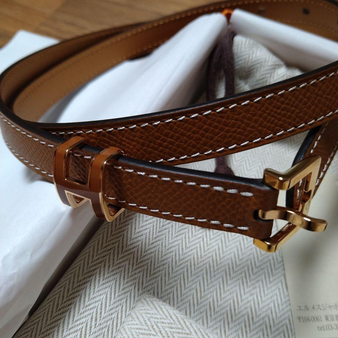 エルメス Hベルト ポップH ゴールド ローズゴールド金具 B刻印
