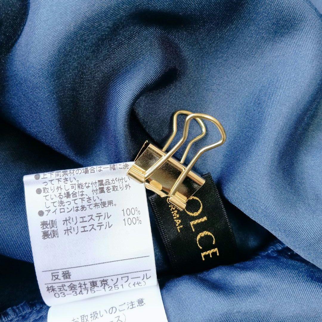 極美品　SOIR DOLCE　マザーズドレス　9号　紺　総レース　スパンコール