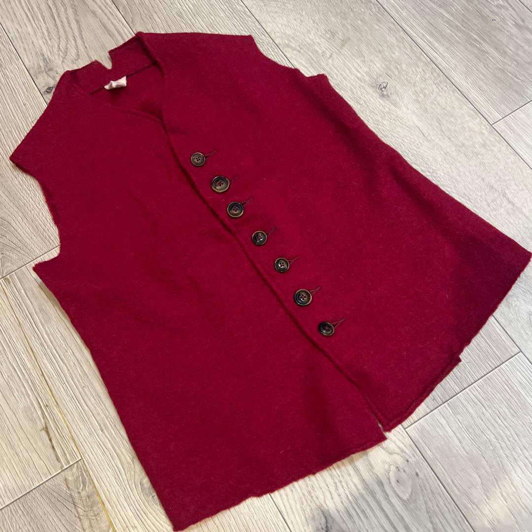 ★美品！45R フォーティファイブアール ウール100% 縮絨ニットジレベスト