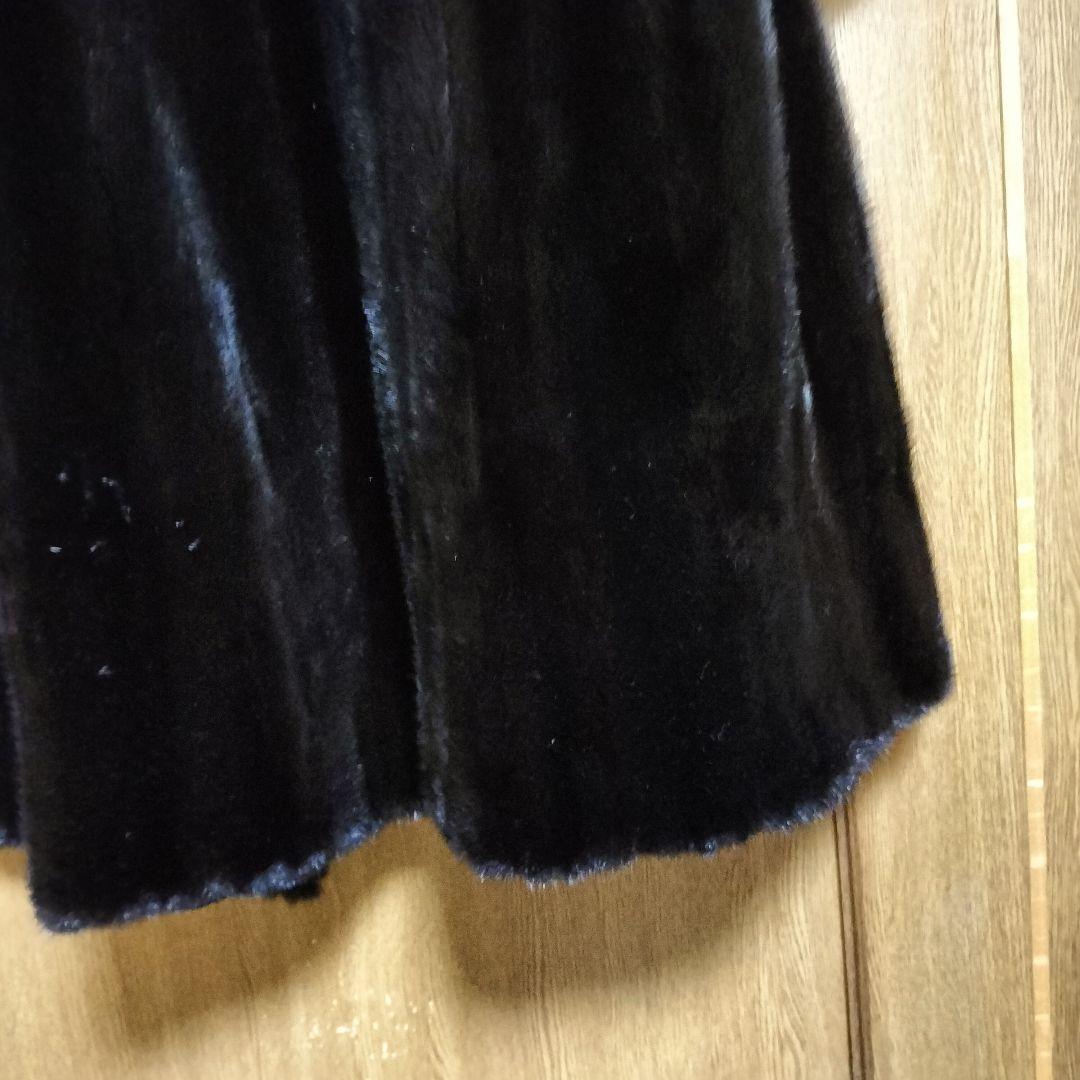 毛皮 ミンク超ロングコート　オーダーメイド　グッチ布内張り　全117cm　M~L