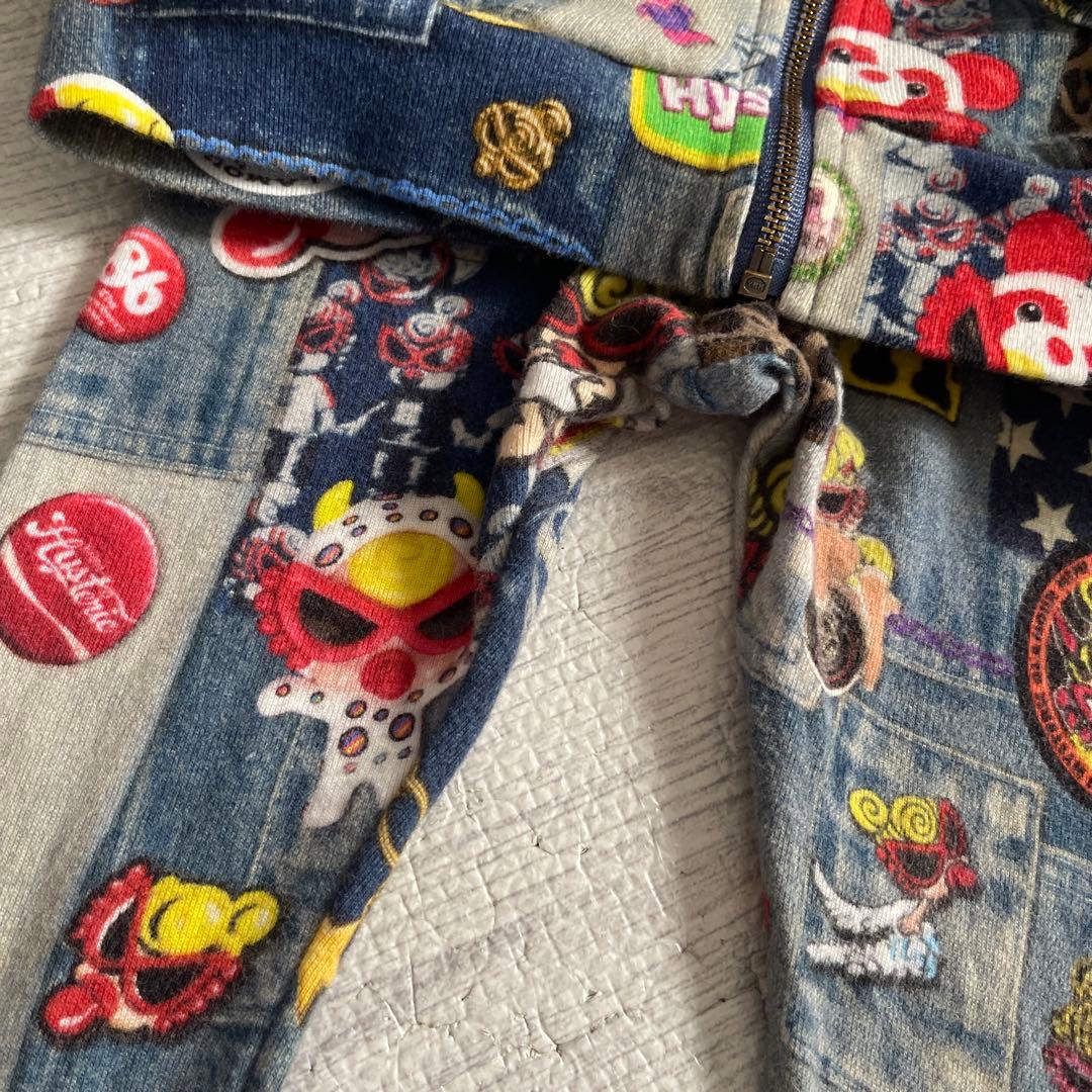 ヒスミニ　パッチワークデニム　スウェットパーカー　レギンス　セットアップ　セトア