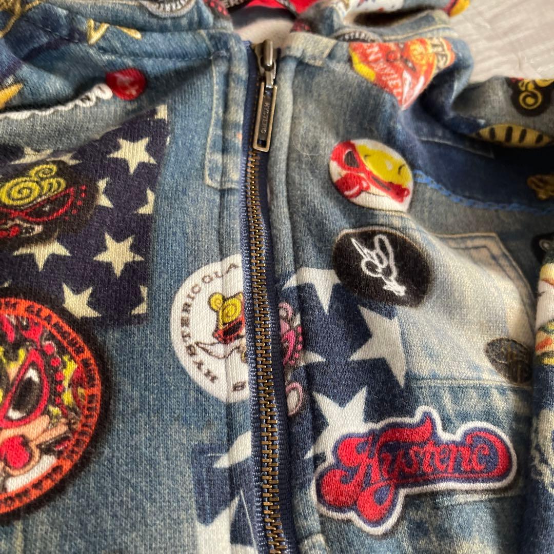 ヒスミニ　パッチワークデニム　スウェットパーカー　レギンス　セットアップ　セトア