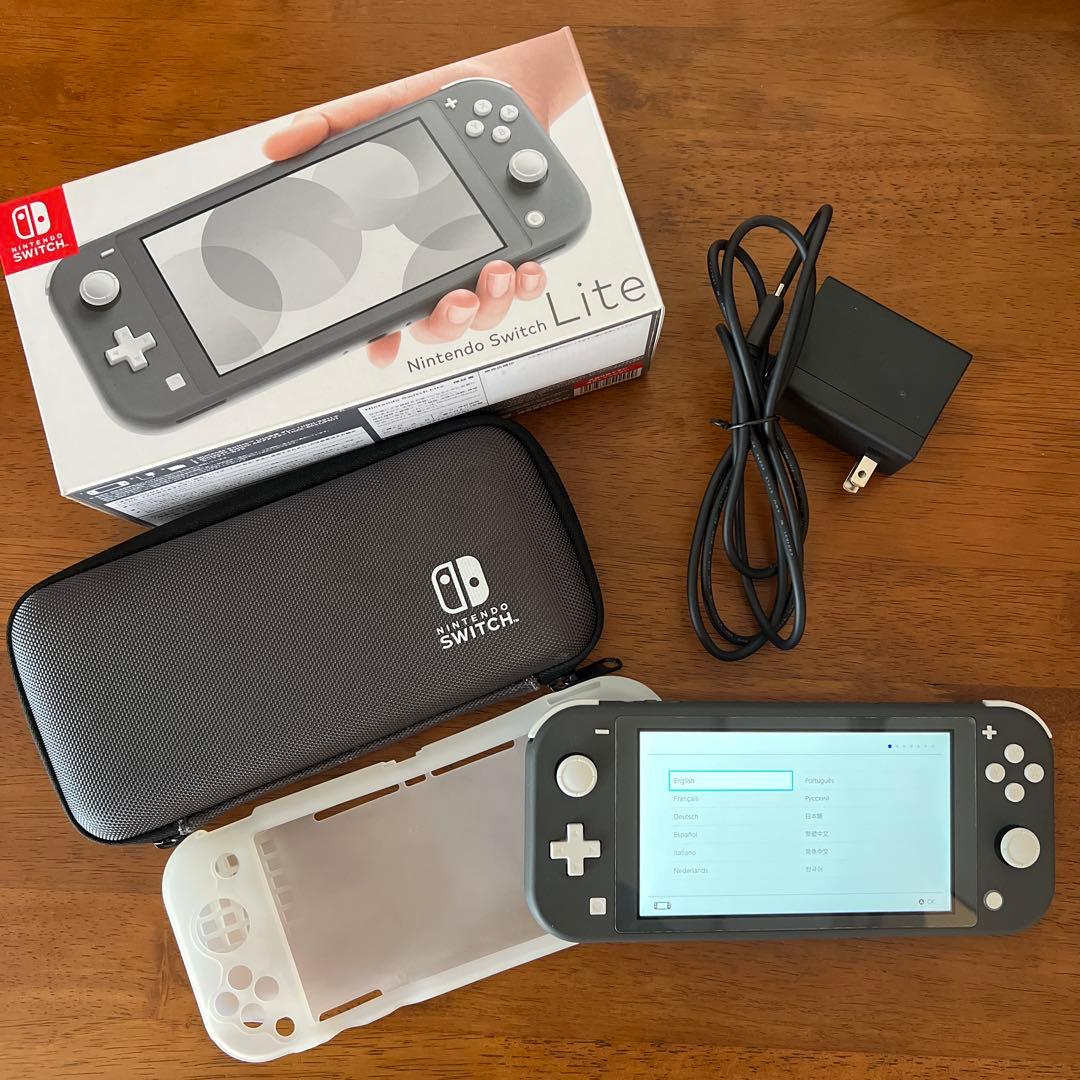 【Nintendo Switch Lite】本体+純正ケース+純正ソフトカバー