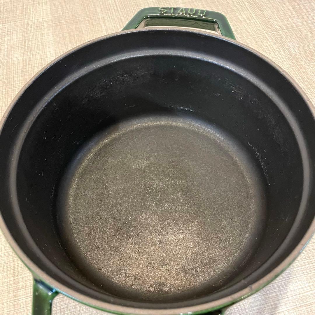 【希少】STAUB ピコ・ココット ラウンド 20cm 両手鍋 バジルグリーン