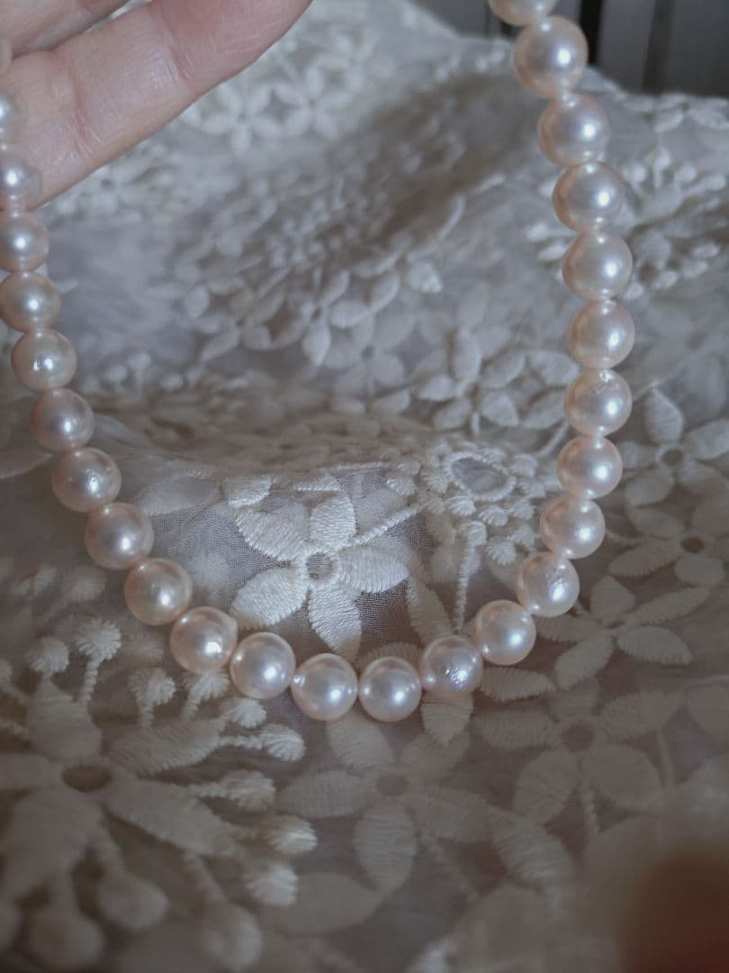 あこや真珠 ネックレス ピンク系 アコヤ真珠 パールネックレス