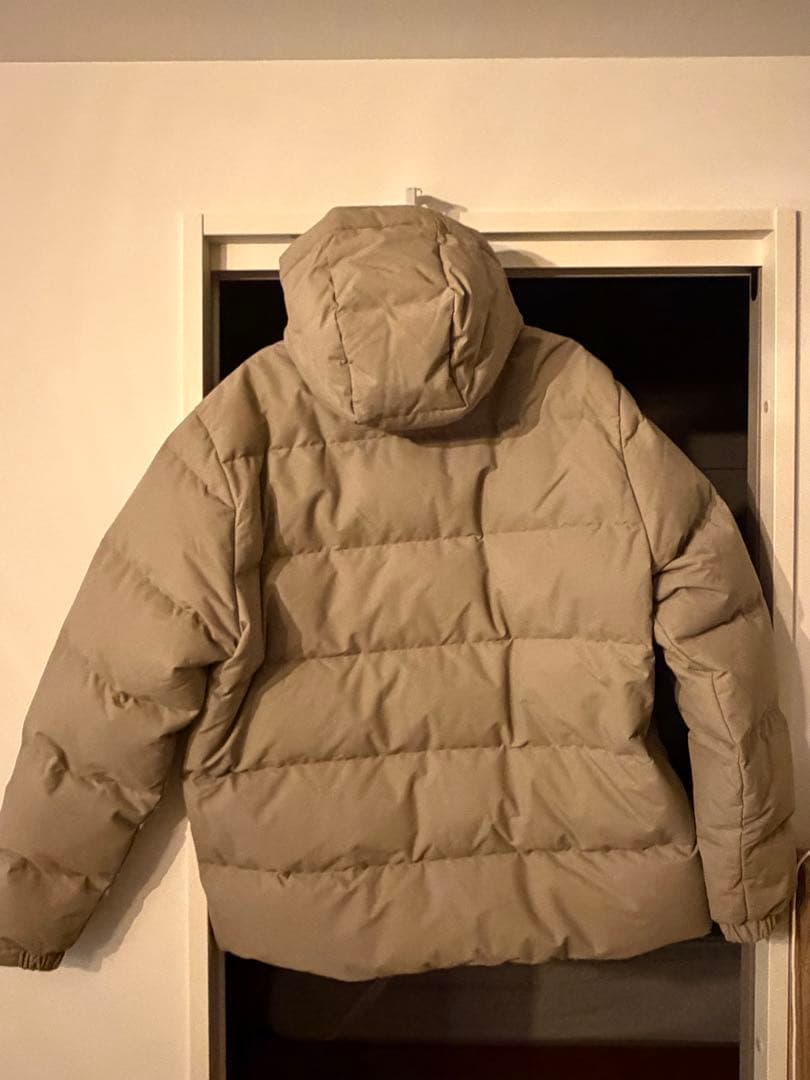 Patagonia ベージュ ダウンジャケット フード付き