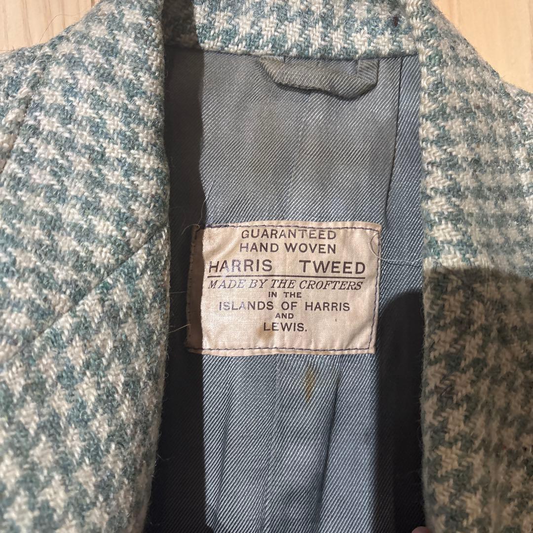 ハリスツイード　テーラードジャケット　古着