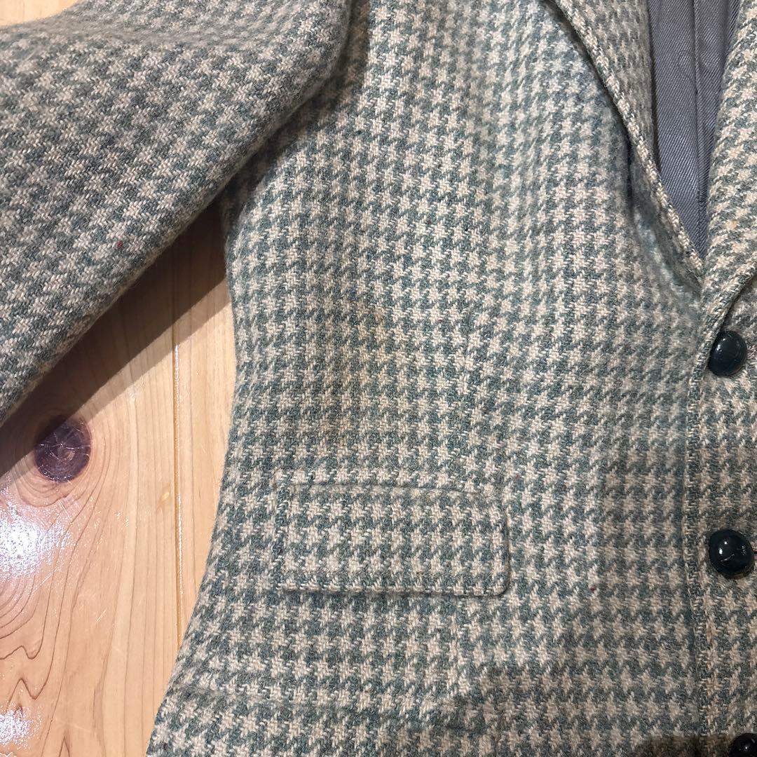ハリスツイード　テーラードジャケット　古着