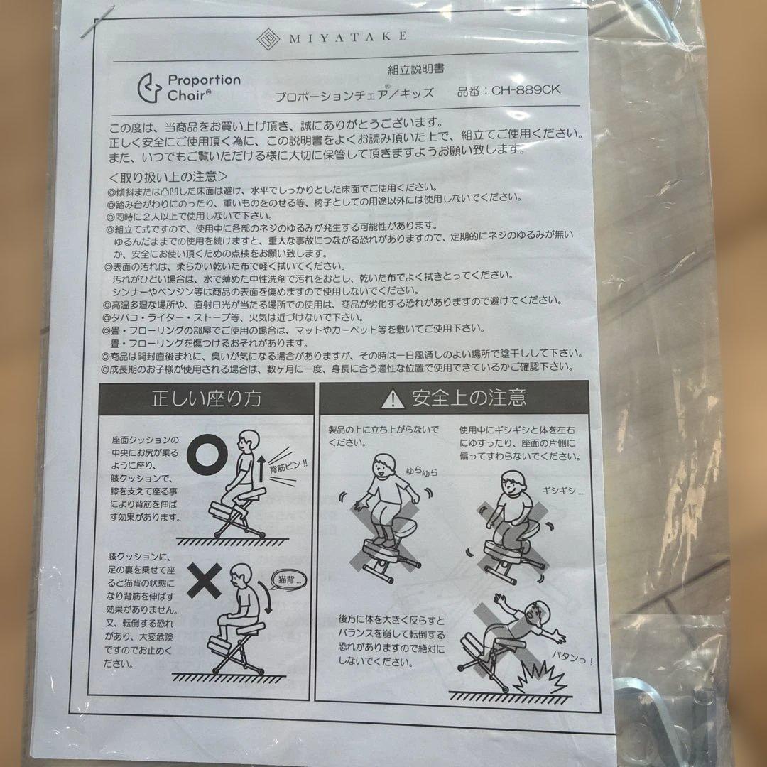 宮武製作所 プロポーションチェア 補助クッション付 オレンジ バランスチェア