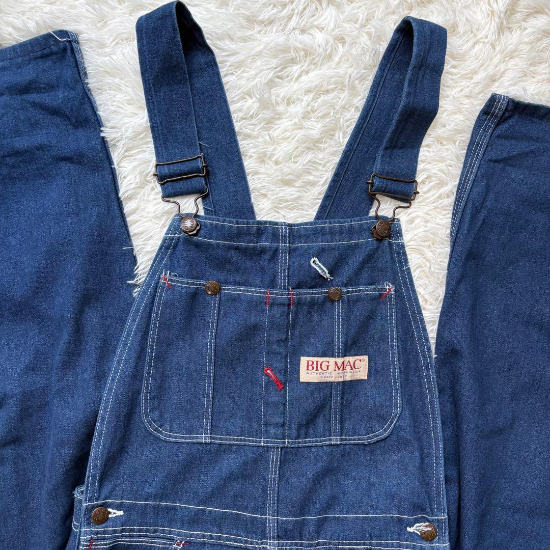 【W30】80s 90s　ビッグマック　オーバーオール　ローバック