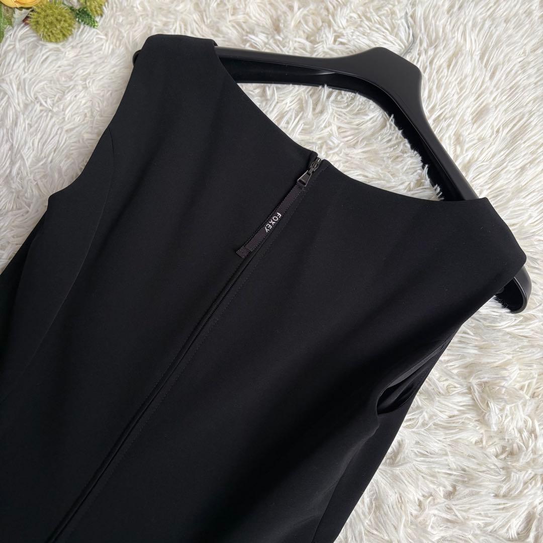 タグ付き未使用級 21年♡フォクシーニューヨーク ドレスナイトフォール 黒 38