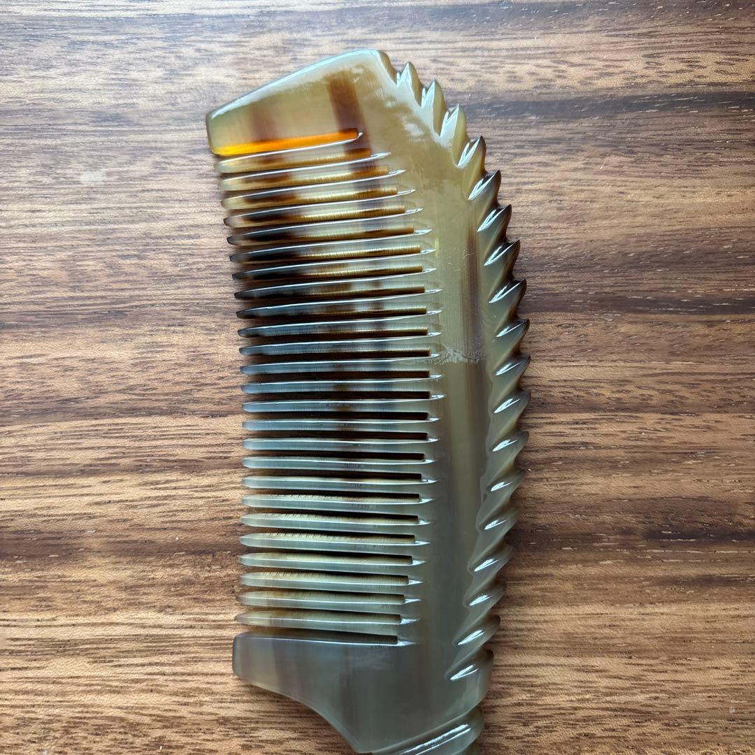 バッファローホーンコーム　ナチュラルホーンコーム　ハンドメイド