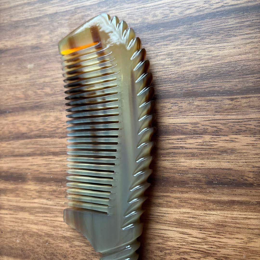 バッファローホーンコーム　ナチュラルホーンコーム　ハンドメイド
