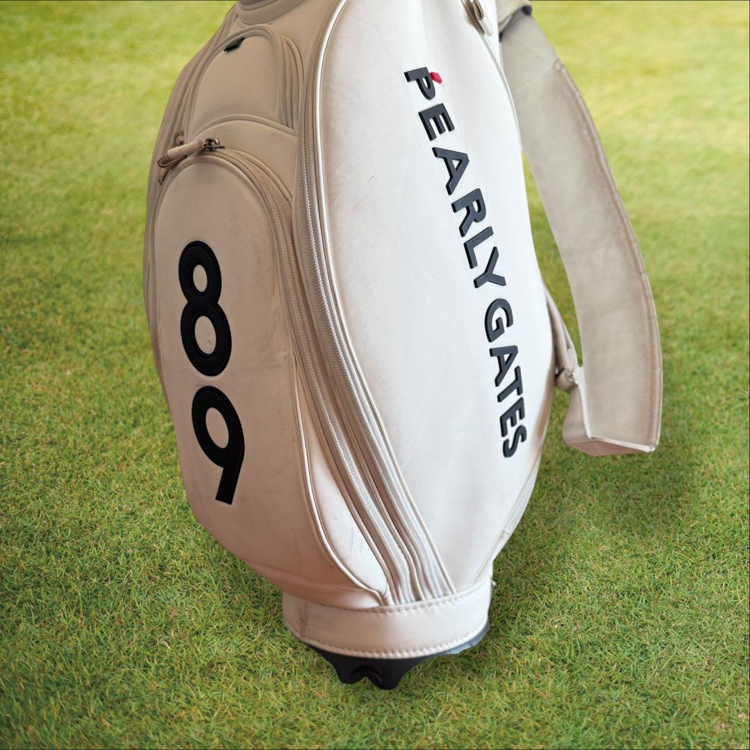 現行モデル　パーリーゲイツ　キャディバッグ　9.5型　白　ホワイト　正規品