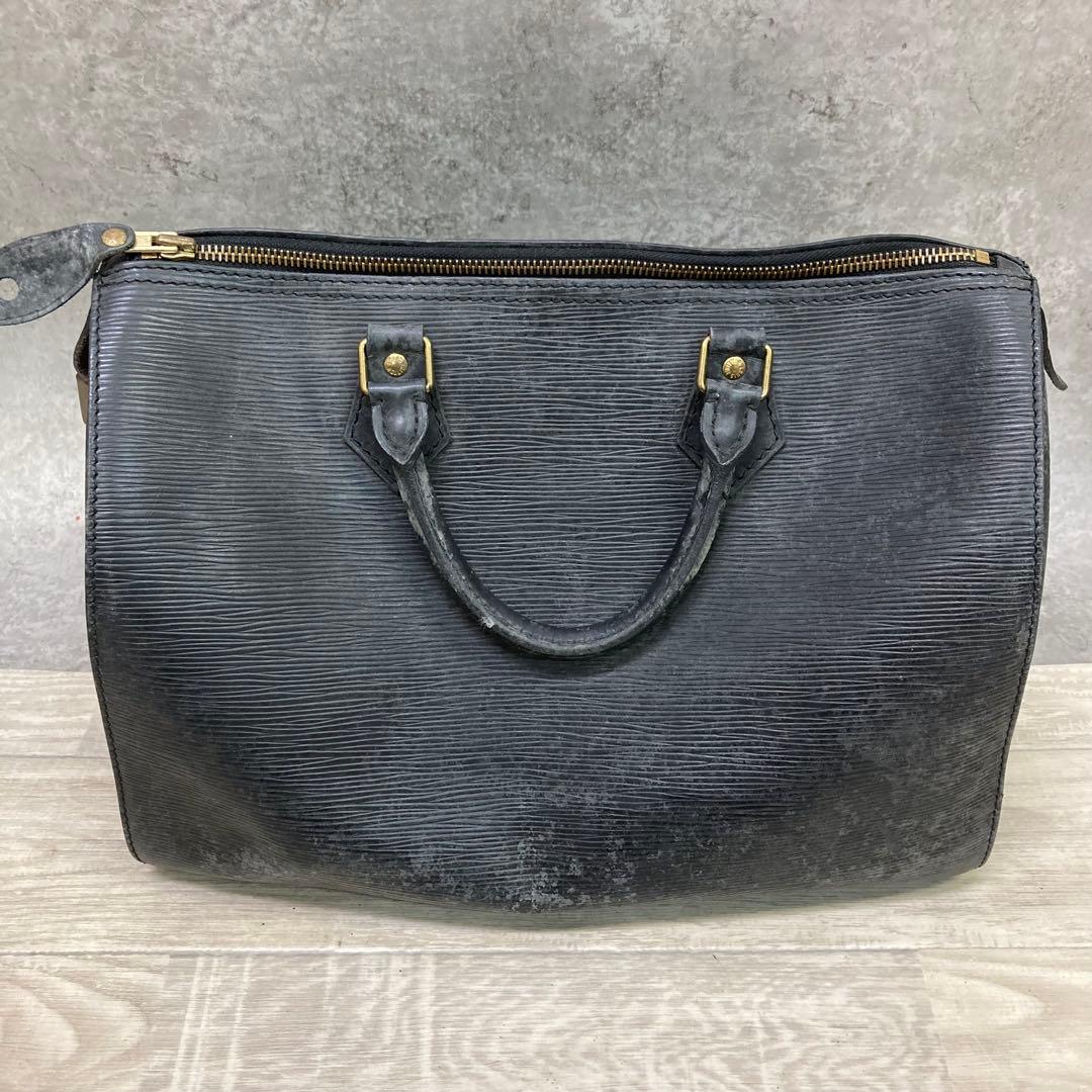 P*e様 ルイヴィトン スピーディ 30 エピ ノワール バッグ ボストン メン