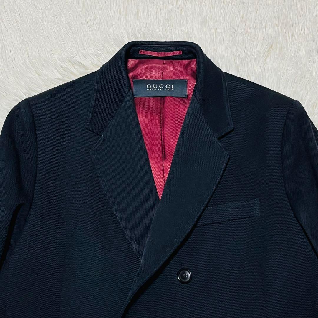 GUCCI グッチ テーラードジャケット ダブルボタン ウール ブラック