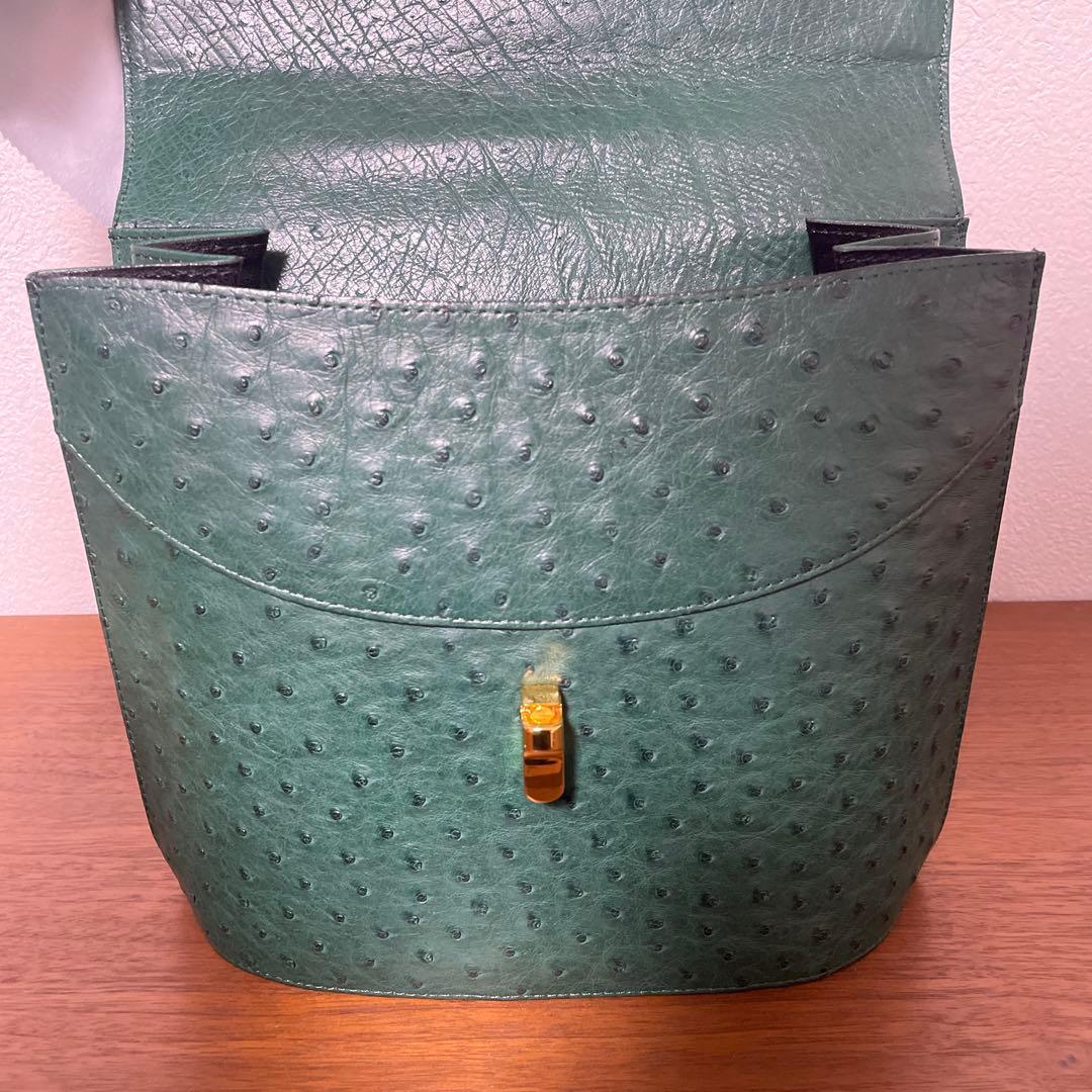 【未使用品定価60万円】ハンドバッグ　オーストリッチ　ダチョウ　本革