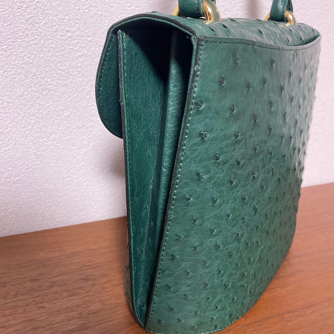 【未使用品定価60万円】ハンドバッグ　オーストリッチ　ダチョウ　本革