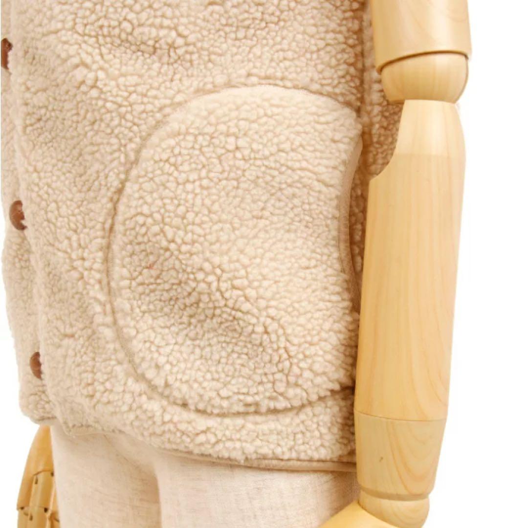 未使用タグ付き ジムフレックス ボアベスト くるみボタン フード 12