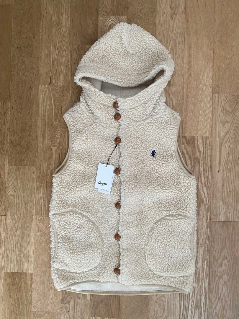 未使用タグ付き ジムフレックス ボアベスト くるみボタン フード 12