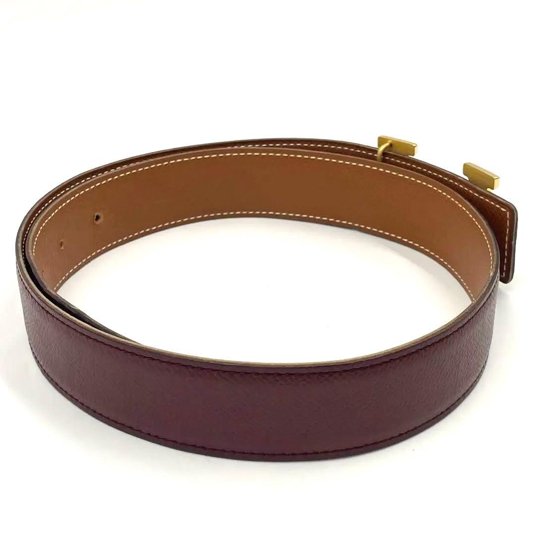 極美品✨HERMES コンスタンス レザーベルトH字型バックル サイズ70箱付き