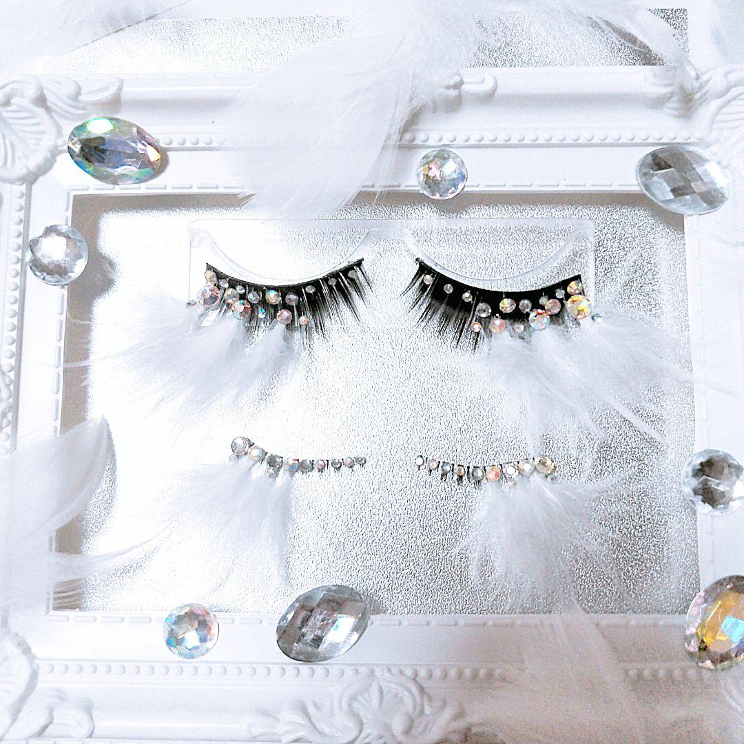 ❤★Super White Swan★上下partyまつげスーパーホワイトスワン