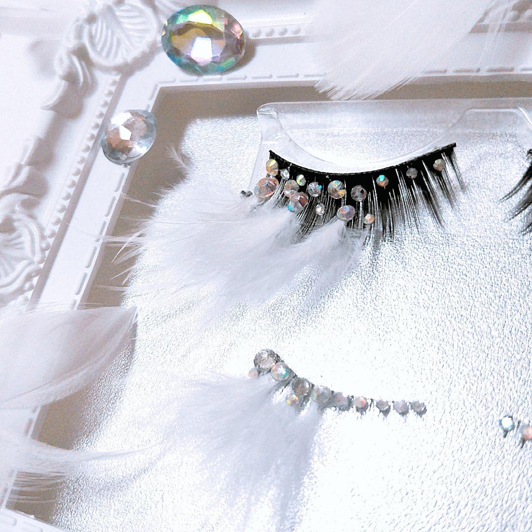 ❤★Super White Swan★上下partyまつげスーパーホワイトスワン