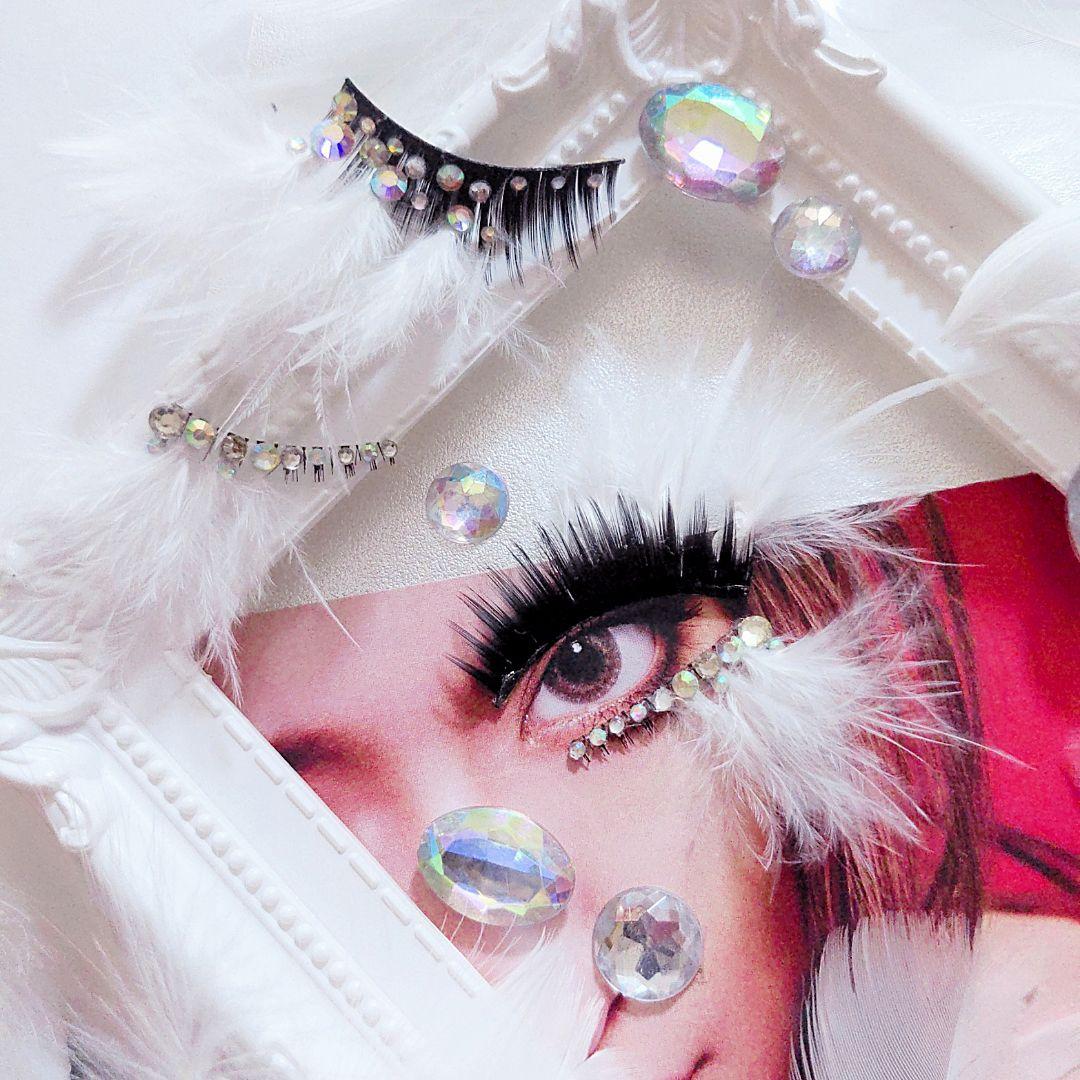 ❤★Super White Swan★上下partyまつげスーパーホワイトスワン