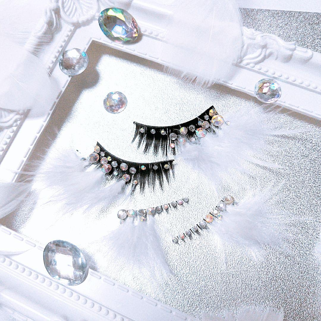 ❤★Super White Swan★上下partyまつげスーパーホワイトスワン