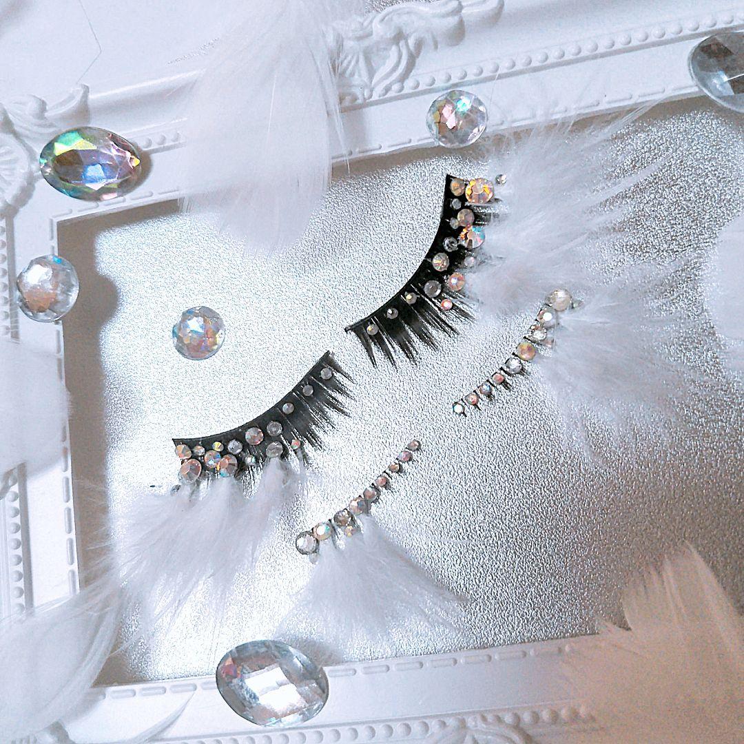 ❤★Super White Swan★上下partyまつげスーパーホワイトスワン