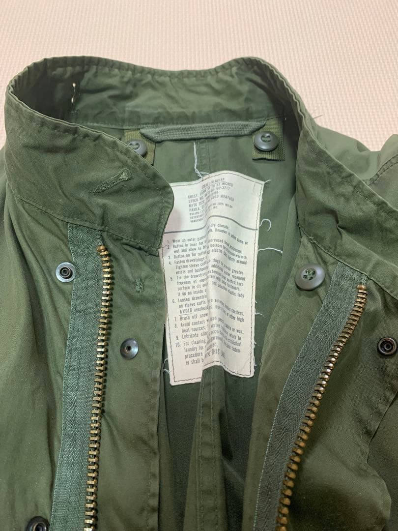 M65 フィッシュテール パーカー S-R 米軍実物 美品 コピー品ライナー付き