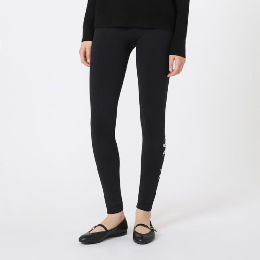 定価19800円新品 マックスマーラMaxMara ブラック レギンス ロゴ入り