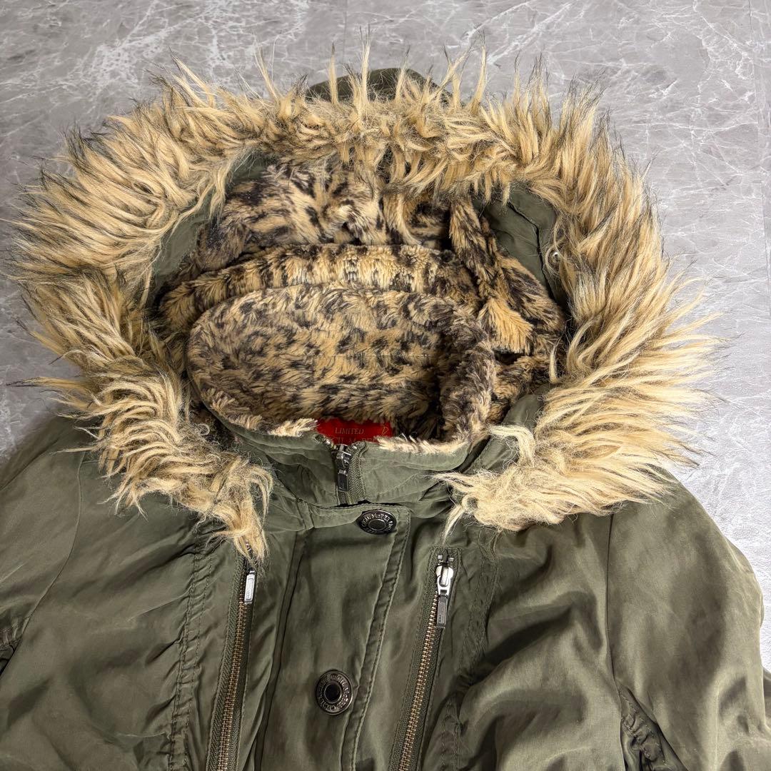 y2k 00s CECIL Mc BEE ファー　モッズコート　ヒョウ柄 ボア