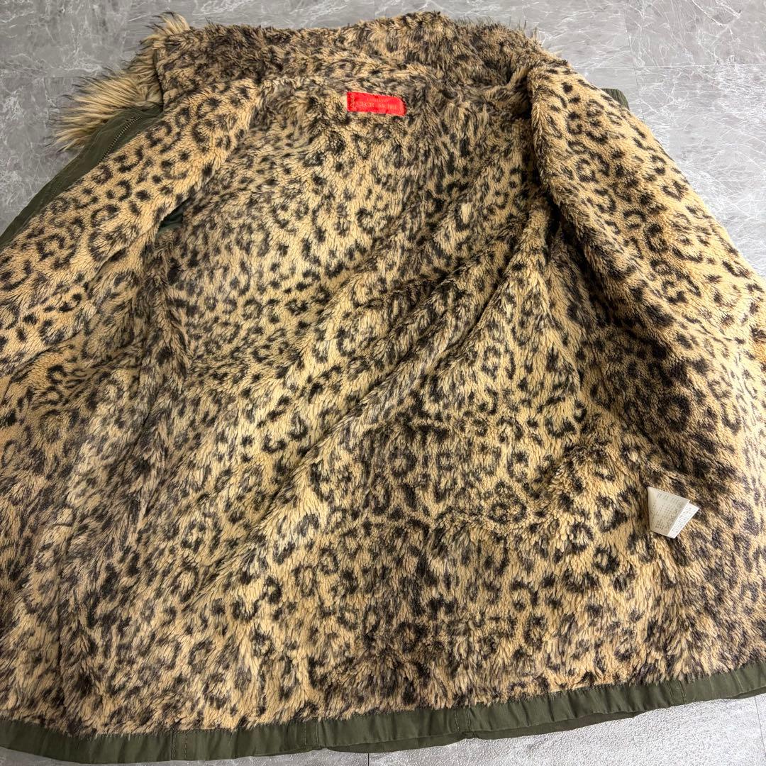 y2k 00s CECIL Mc BEE ファー　モッズコート　ヒョウ柄 ボア