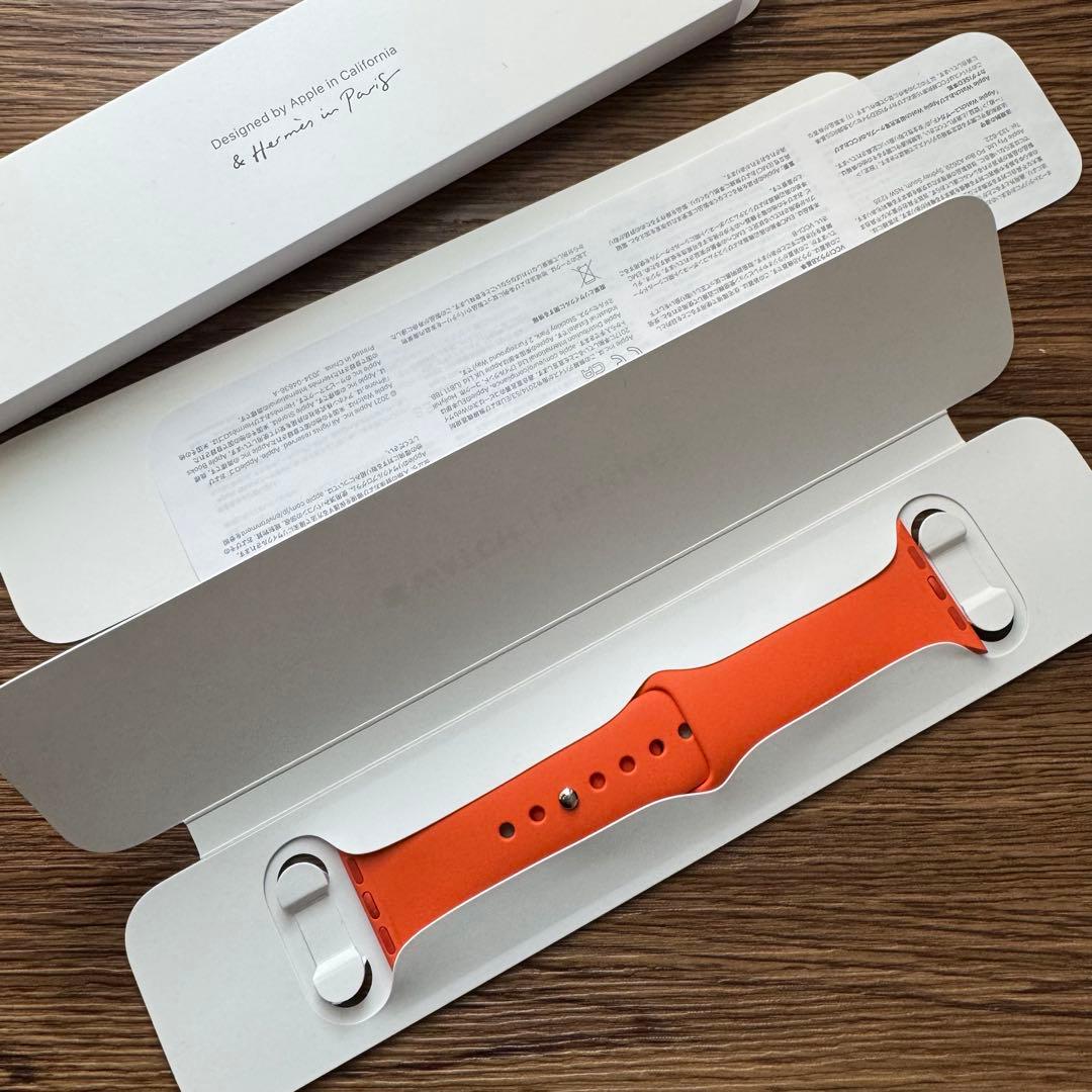 2238 Apple Watch エルメス　オレンジラバー　スポーツバンド