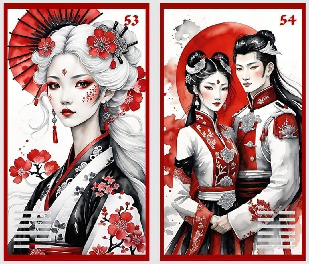 【正規品イーチンオラクルカード】超美麗✨希少デッキ✨易経占い六芒星 陰陽オラクル