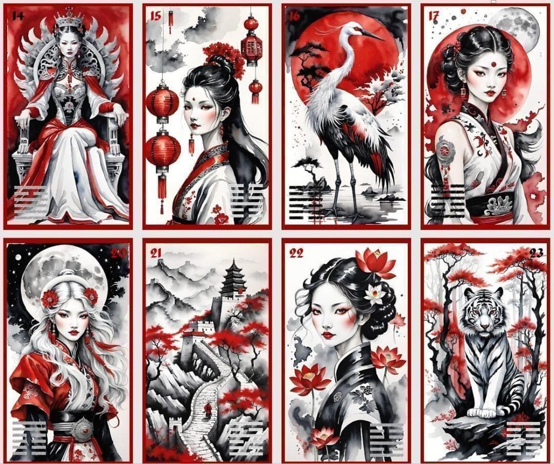 【正規品イーチンオラクルカード】超美麗✨希少デッキ✨易経占い六芒星 陰陽オラクル