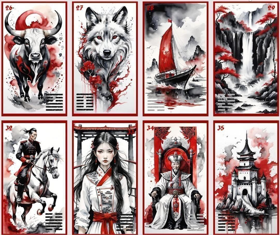 【正規品イーチンオラクルカード】超美麗✨希少デッキ✨易経占い六芒星 陰陽オラクル