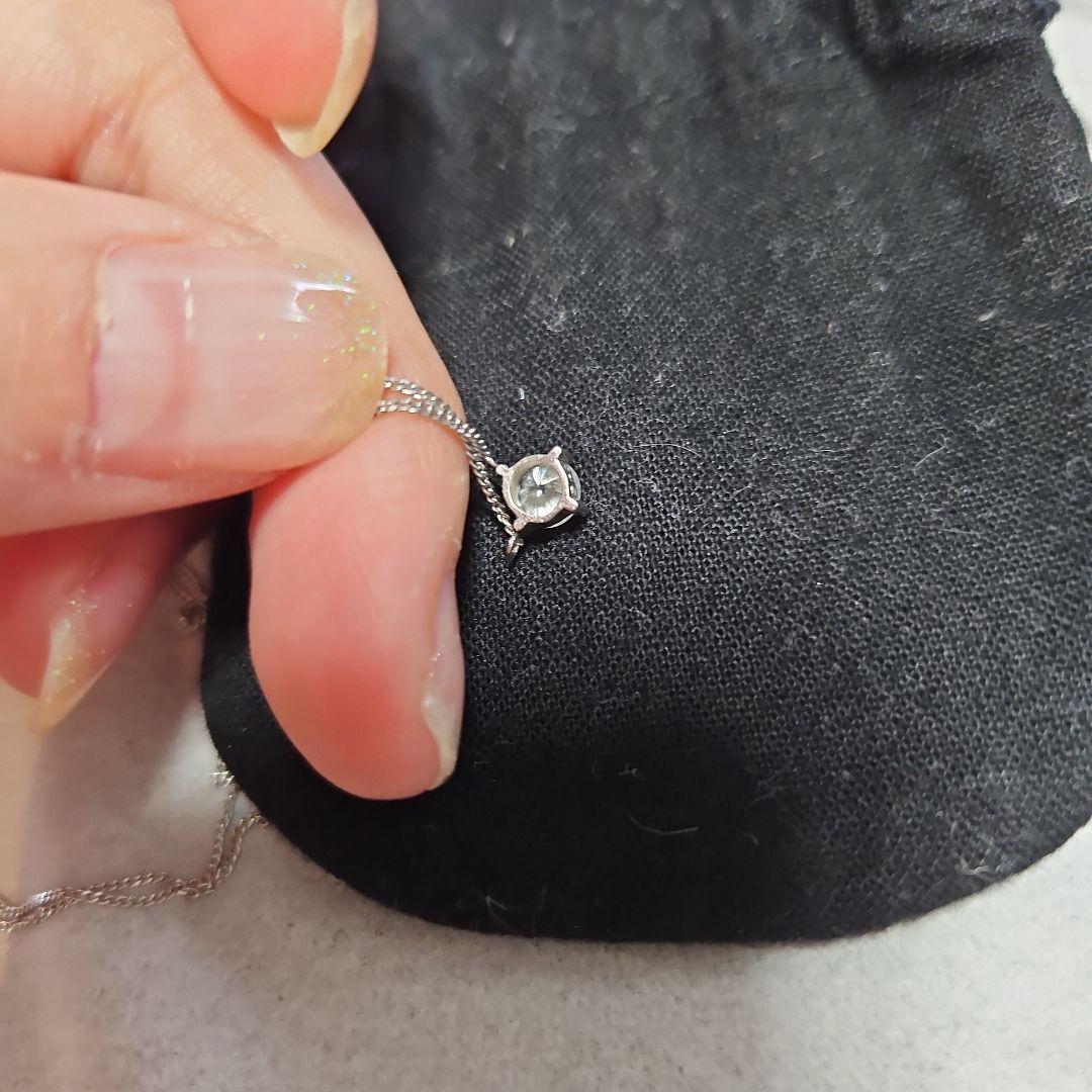 プラチナ　1粒ダイヤモンド　ネックレス