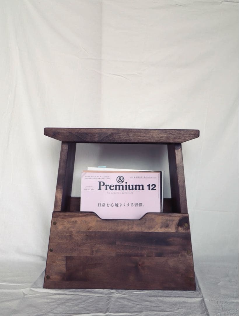 【美品】50%OFF／あたらしくて懐かしい。収納付き踏み台スツール／ベルメゾン