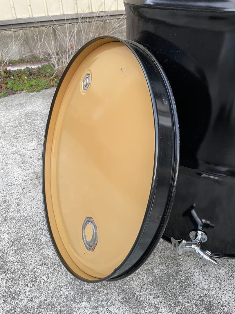 ドラム缶風呂 排水蛇口とすのこ付き