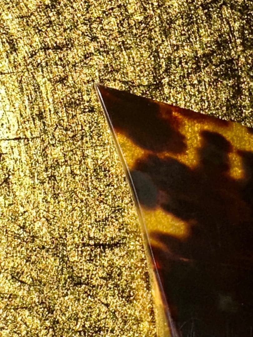 ⟡.·りんりん⟡.·●三味線撥●黒水牛 鼈甲 美品