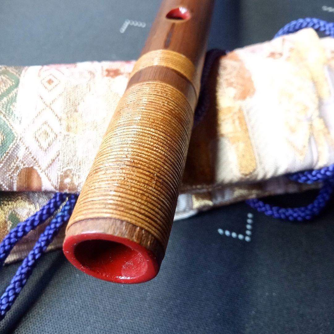 本煤竹製篠笛　笛師藍山 七本調子