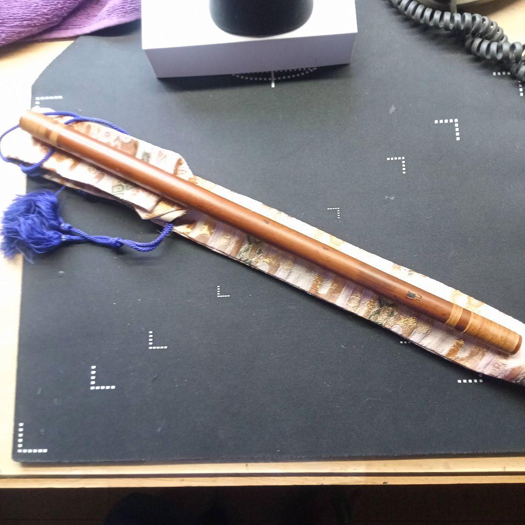 本煤竹製篠笛　笛師藍山 七本調子