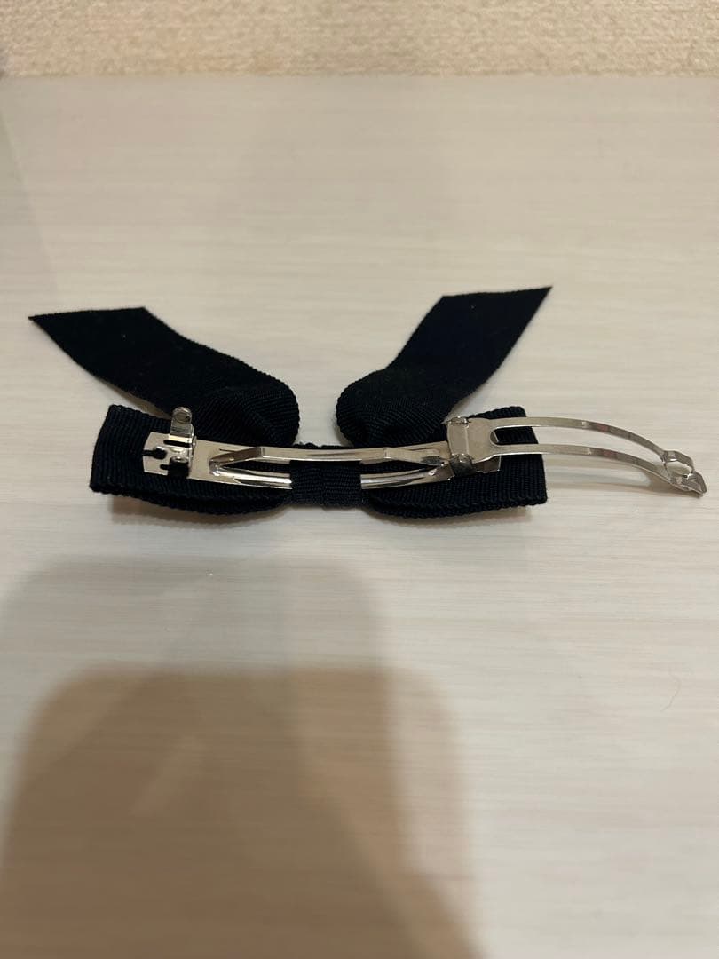 ブラックリボン ヘアクリップ