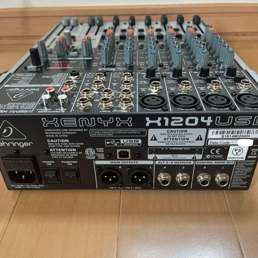 【動作品】BEHRINGER XENYX X1204USB アナログミキサー